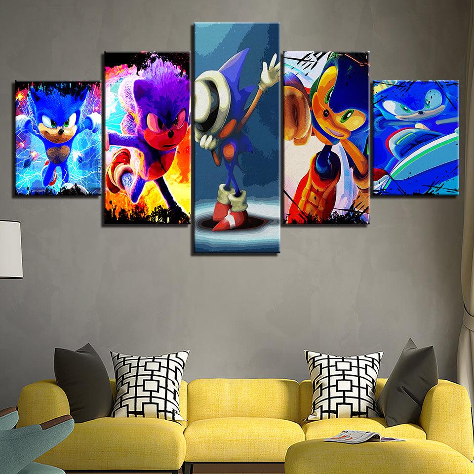 The Sonic Extreme Collection 5 Piece HD Multi Panel Canvas Wall Art Frame - Original Frame