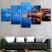 Austrian Lake 5 Piece HD Multi Panel Canvas Wall Art Frame - Original Frame