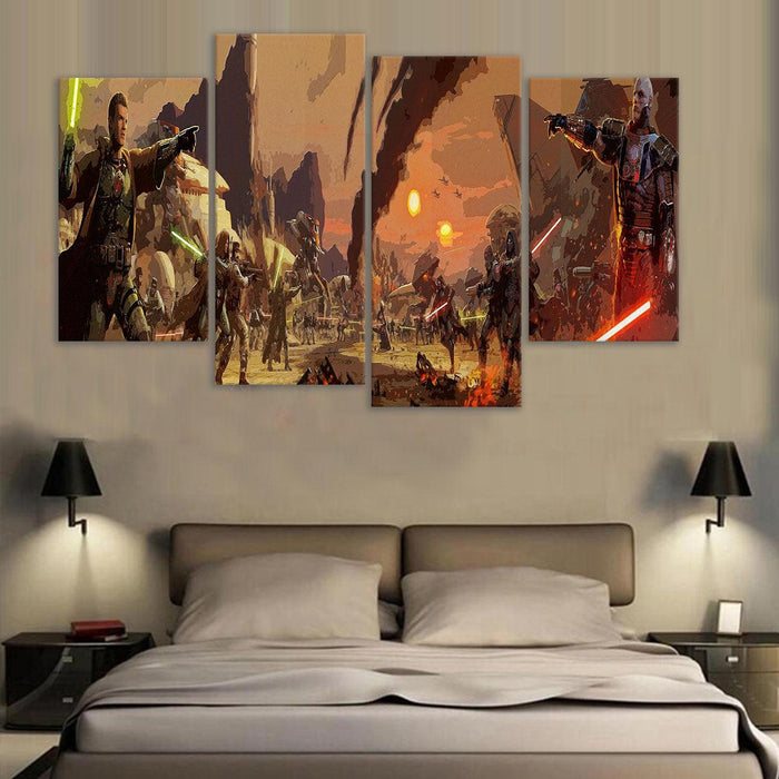 Star Wars 5 Piece HD Multi Panel Canvas Wall Art Frame - Original Frame