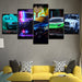 The Elite Racing Cars 5 Piece HD Multi Panel Canvas Wall Art Frame - Original Frame