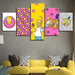 The Simpsons 5 Piece HD Multi Panel Canvas Wall Art Frame - Original Frame