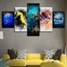 Happiness 5 Piece HD Multi Panel Canvas Wall Art Frame - Original Frame