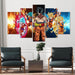 Classical Dragon Ball Z 5 Piece HD Multi Panel Canvas Wall Art Frame - Original Frame