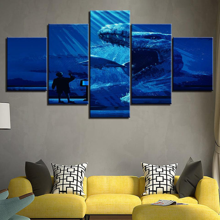 The Animal Of The Ocean 5 Piece HD Multi Panel Canvas Wall Art Frame - Original Frame