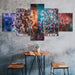 Apex Legends Anime 5 Piece Super Heroes Print Canvas Wall Art Frames - Original Frame