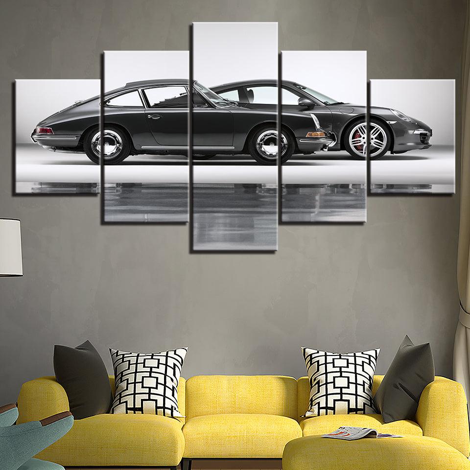 Classic Cars 5 Piece HD Multi Panel Canvas Wall Art Frame - Original Frame