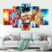 Epic Dragon Ball Z 5 Panel Canvas Art Frame - Original Frame