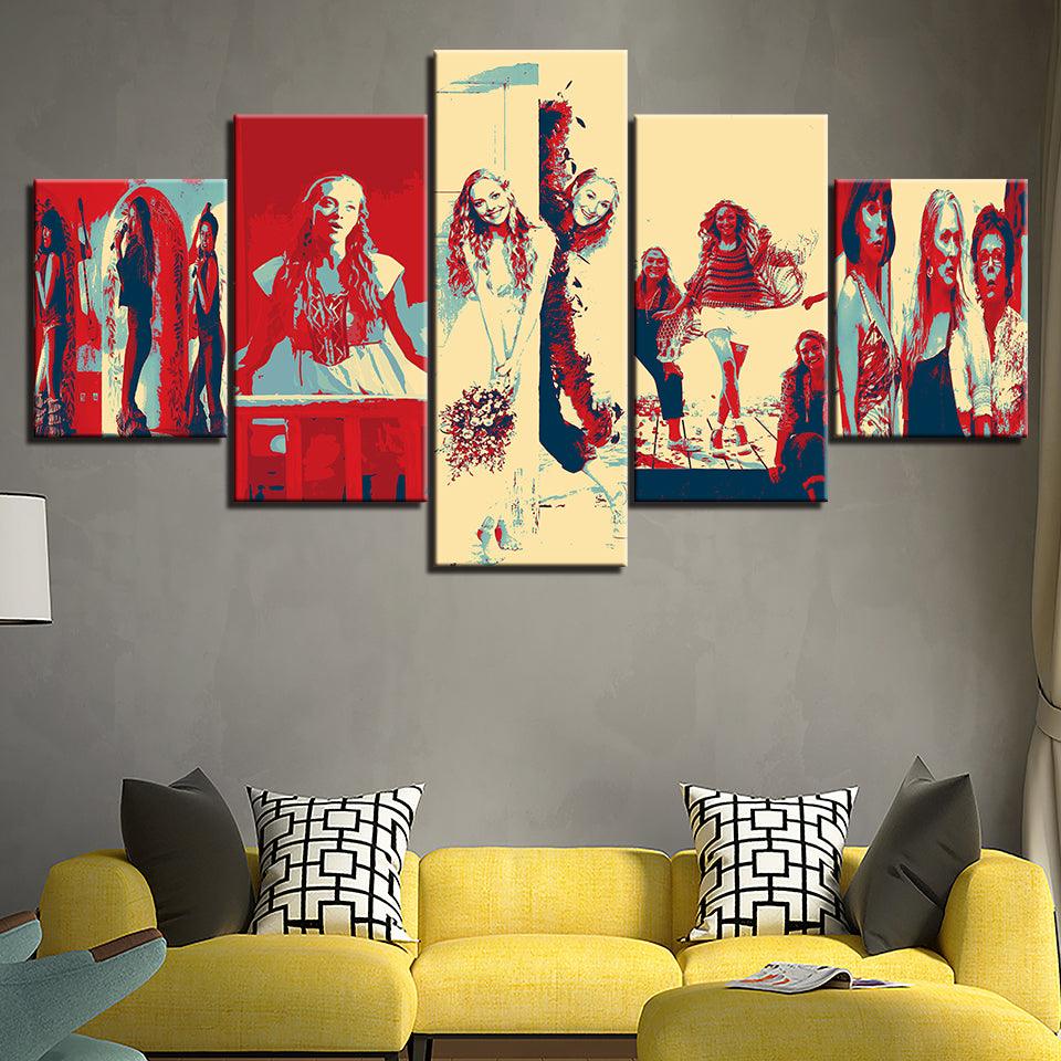 Mamma Mia Movie 5 Piece HD Multi Panel Canvas Wall Art Frame - Original Frame