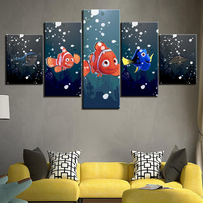 Finding Nemo 5 Piece HD Multi Panel Canvas Wall Art Frame - Original Frame