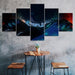 Anime Bold Color HD 5 Piece Multi Panel Canvas - Original Frame