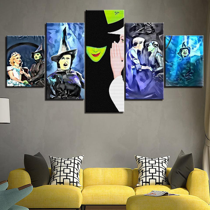 Wicked 5 Piece HD Multi Panel Canvas Wall Art Frame - Original Frame