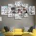 Comic Style 5 Piece HD Multi Panel Canvas Wall Art Frame - Original Frame