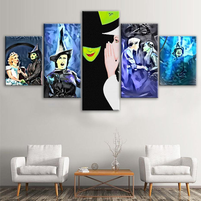 Wicked 5 Piece HD Multi Panel Canvas Wall Art Frame - Original Frame