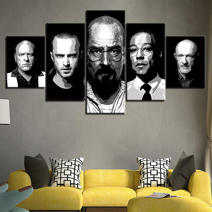 Breaking Bad 5 Piece HD Multi Panel Canvas Wall Art Frame - Original Frame