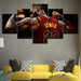 22 Lebron James 5 Piece HD Multi Panel Canvas Wall Art Frame - Original Frame