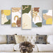 Pastel Abstract Art 5 Piece HD Multi Panel Canvas Wall Art Frame - Original Frame