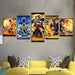 One Piece Manga 5 Piece HD Multi Panel Canvas Wall Art Frame - Original Frame