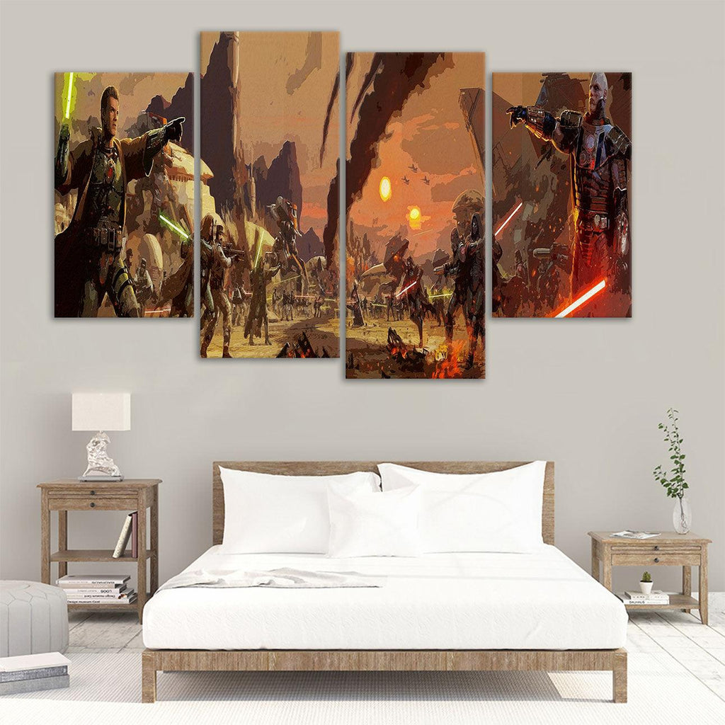 Star Wars 5 Piece HD Multi Panel Canvas Wall Art Frame - Original Frame