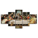 The Last Supper 5 Piece HD Multi Panel Canvas Wall Art Frame - Original Frame