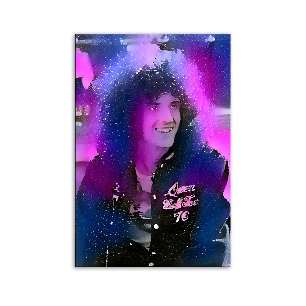 Queen Brian May 1 Piece HD Multi Panel Canvas Wall Art - Original Frame