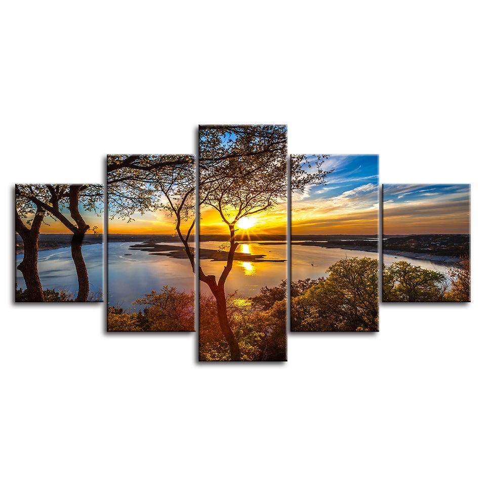 Warm Landscape HD Multi Panel Canvas Wall Art Frame - Original Frame
