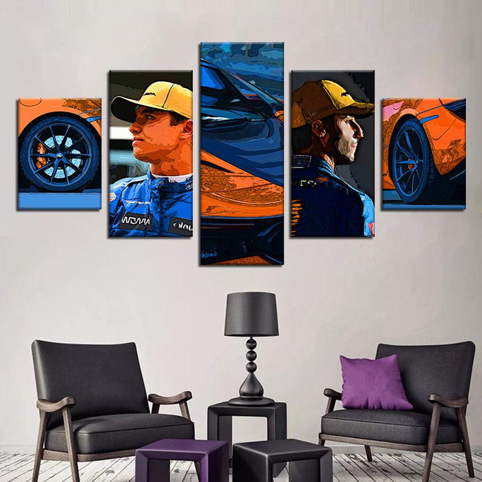 Mighty McLaren 5 Piece HD Multi Panel Canvas Wall Art Frame - Original Frame