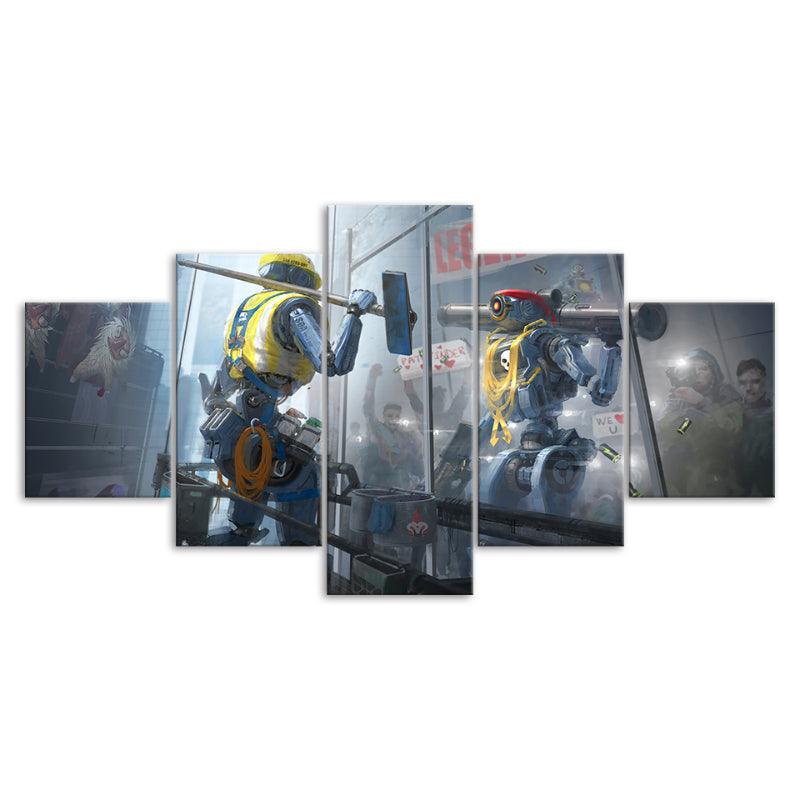 5 Piece Battleground HD Multi Panel Canvas Frames - Original Frame