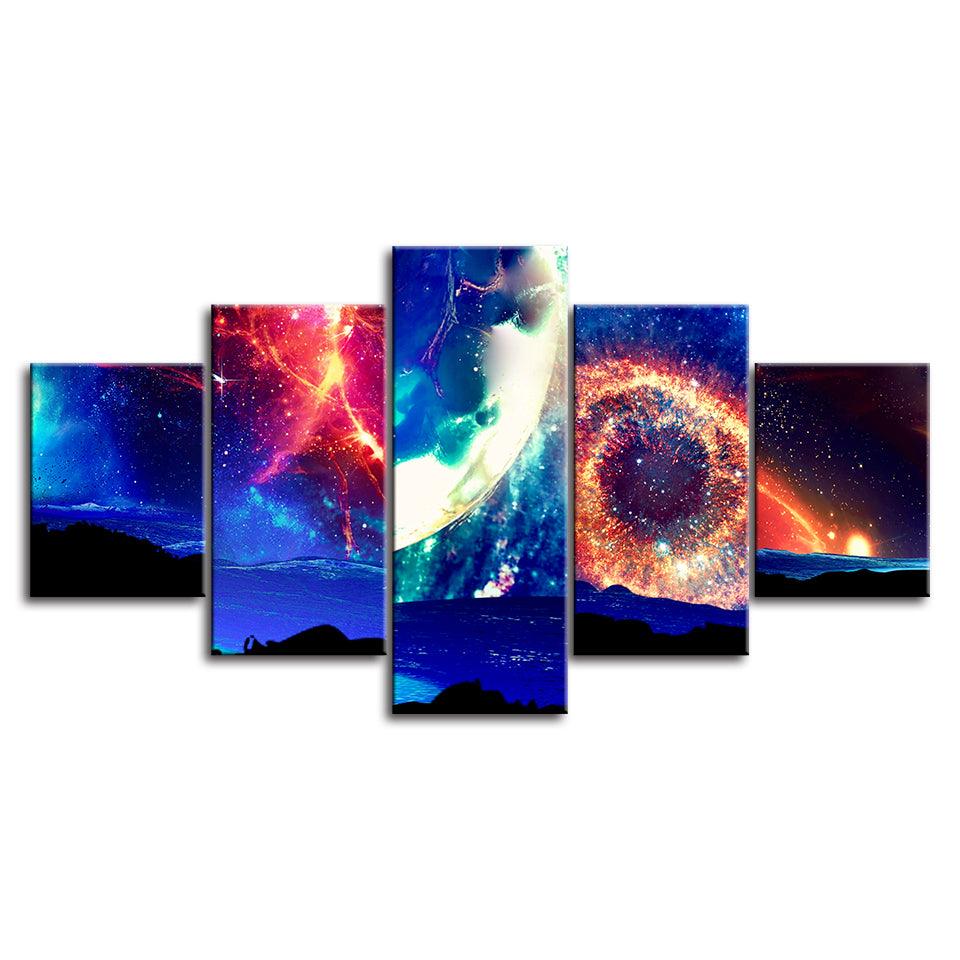 The Powerful Space 5 Piece HD Multi Panel Canvas Wall Art Frame - Original Frame