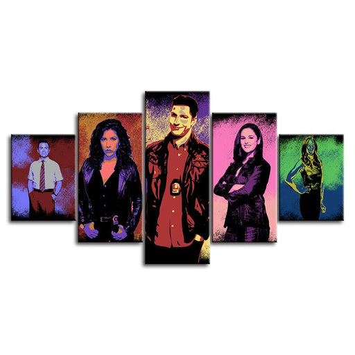 Brooklyn Nine-nine 5 Piece HD Multi Panel Canvas Wall Art Frame - Original Frame