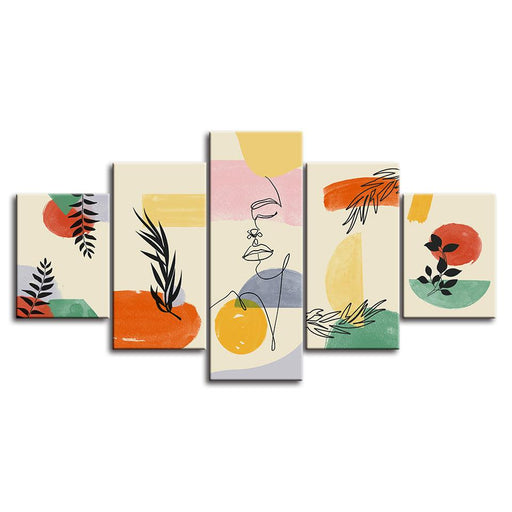 The Abstract Fruits 5 Piece HD Multi Panel Canvas Wall Art Frame - Original Frame