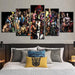 Street Fighters 5 Piece HD Multi Panel Canvas Wall Art Frame - Original Frame