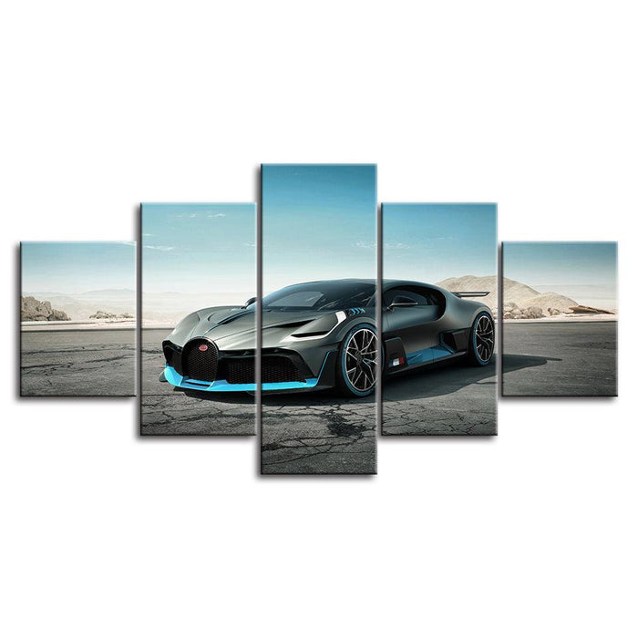 Bugatti 5 Piece HD Multi Panel Canvas Wall Art Frame - Original Frame