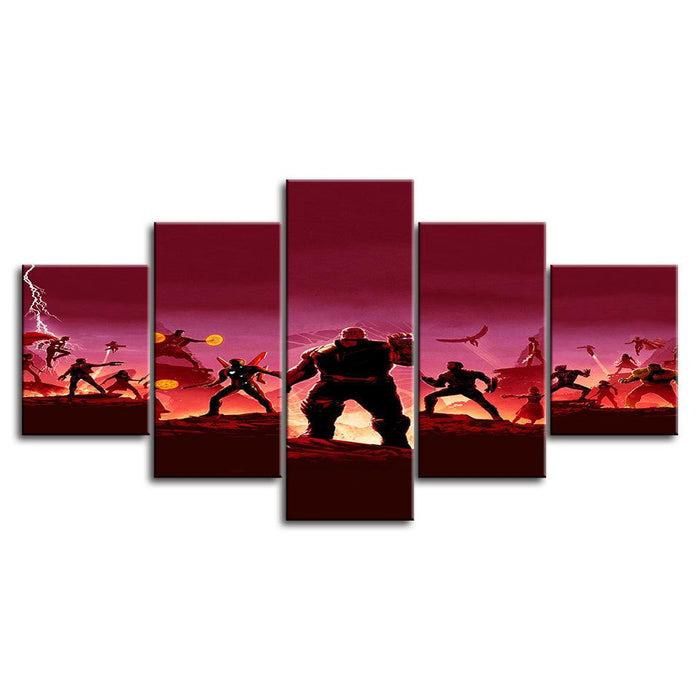 The Avengers Team 5 Piece HD Multi Panel Canvas Wall Art Frame - Original Frame