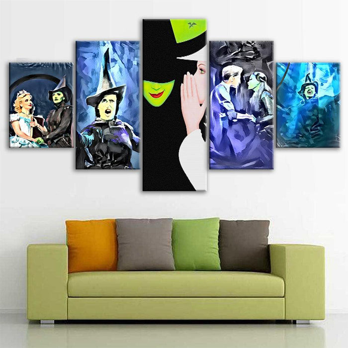 Wicked 5 Piece HD Multi Panel Canvas Wall Art Frame - Original Frame