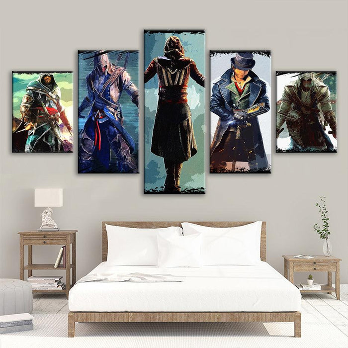 Assassins' Creed 5 Piece HD Multi Panel Canvas Wall Art Frame - Original Frame