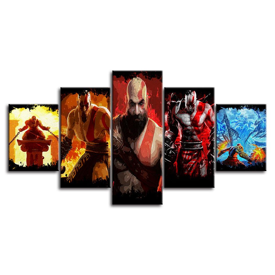 The Red Tatto Team 5 Piece HD Multi Panel Canvas Wall Art Frame - Original Frame