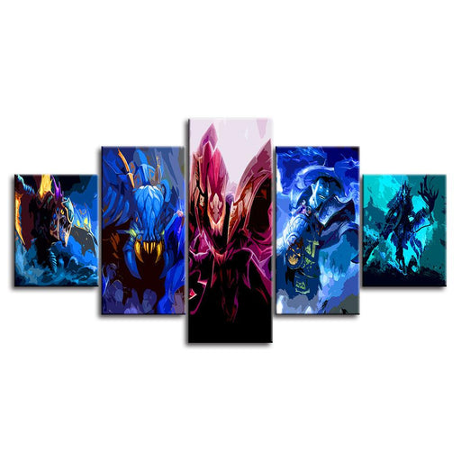 The Creature Team Cartoon 5 Piece HD Multi Panel Canvas Wall Art Frame - Original Frame