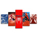 Spiderman No Way Home 5 Piece HD Multi Panel Canvas Wall Art Frame - Original Frame