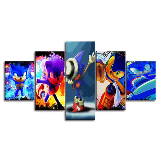 The Sonic Extreme Collection 5 Piece HD Multi Panel Canvas Wall Art Frame - Original Frame