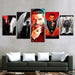 Lucifer 5 Piece HD Multi Panel Canvas Wall Art Frame - Original Frame