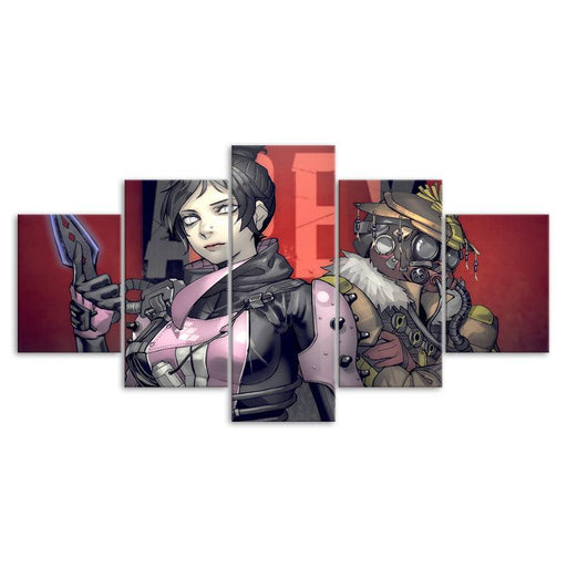 Apex Legends 5 Piece Red Super Heroes Print Wall Art Frames - Original Frame