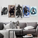 Overwatch Game 5 Piece HD Multi Panel Canvas Wall Art Frame - Original Frame