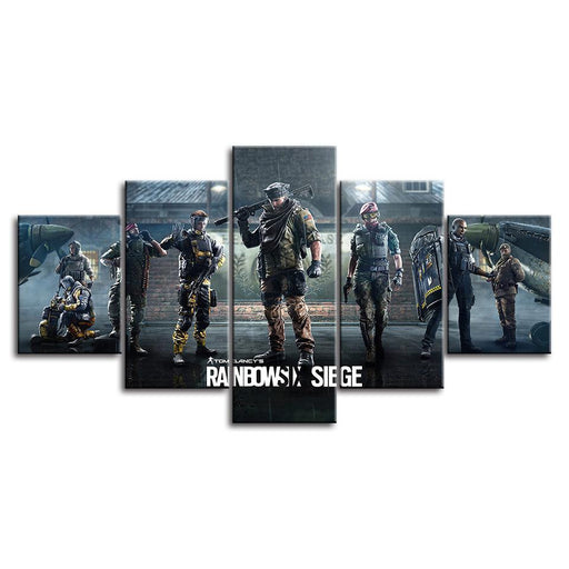 Tom Clancy's Rainbow Six Siege 5 Piece HD Multi Panel Canvas Wall Art Frame - Original Frame