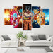 Classical Dragon Ball Z 5 Piece HD Multi Panel Canvas Wall Art Frame - Original Frame