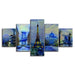 Wonders Of The World 5 Piece HD Multi Panel Canvas Wall Art Frame - Original Frame