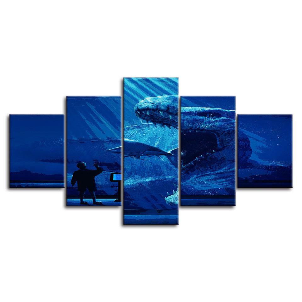 The Animal Of The Ocean 5 Piece HD Multi Panel Canvas Wall Art Frame - Original Frame