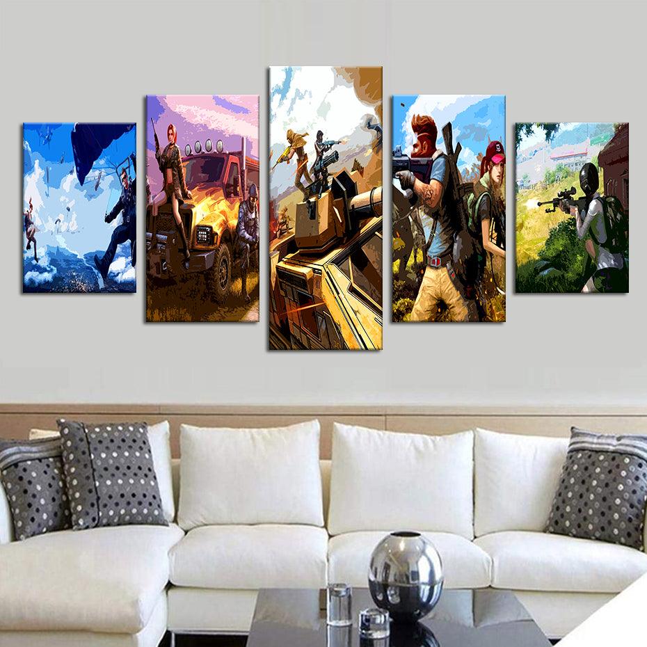 Rules Of Survival 5 Piece HD Multi Panel Canvas Wall Art Frame - Original Frame