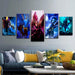 DOTA 5 Piece HD Multi Panel Canvas Wall Art Frame - Original Frame