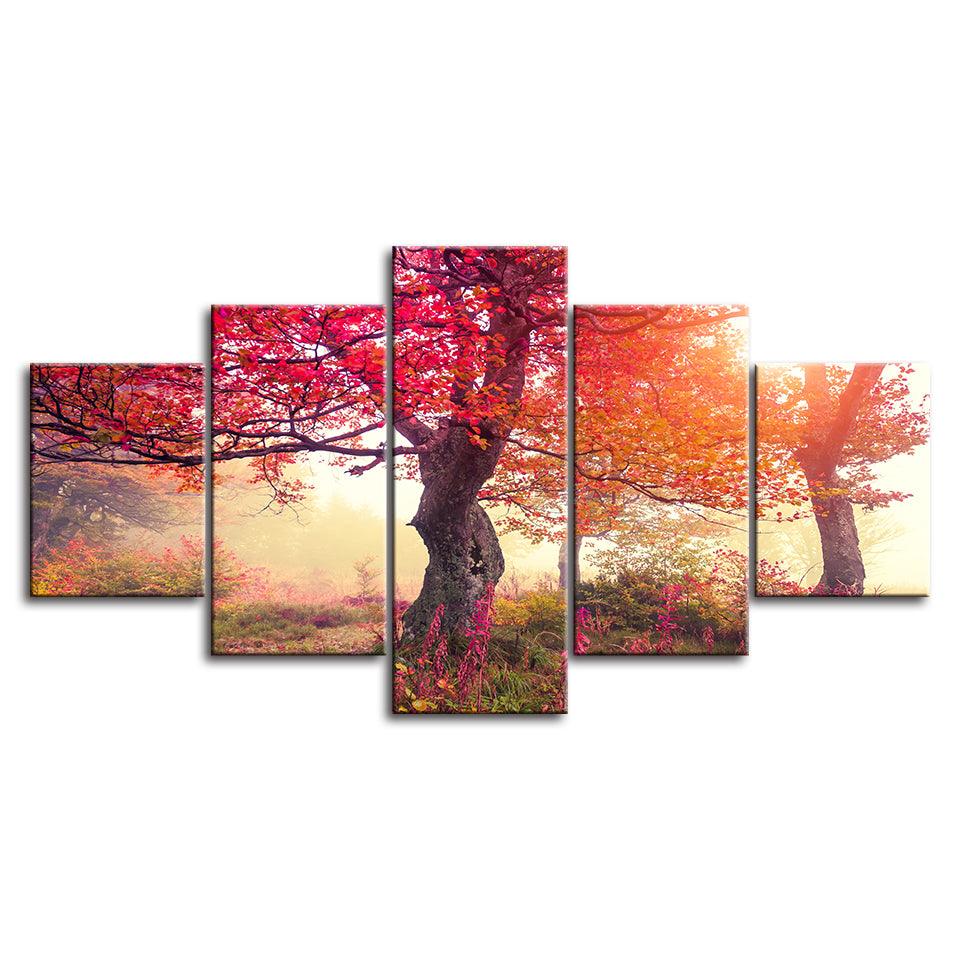 Precious Autumn Season HD Multi Panel Canvas Wall Art - Original Frame