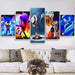 Sonic Hedgehog 5 Piece HD Multi Panel Canvas Wall Art Frame - Original Frame